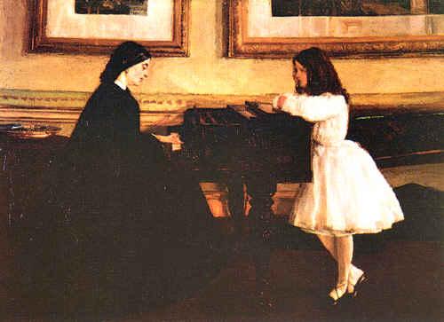 James Abbott McNeil Whistler At the Piano Sweden oil painting art